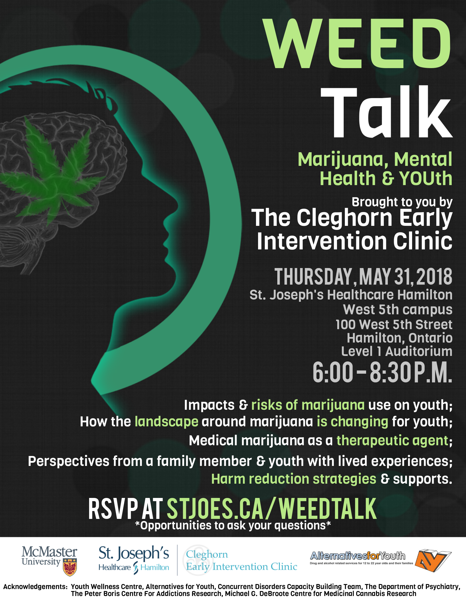 EPION Spotlight on Cannabis Education - Cleghorn WEEDTalk event May 31 2018