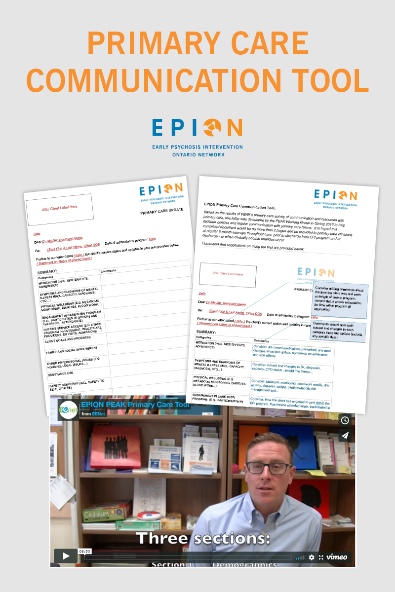 EPION-Primary Care Communication Tool